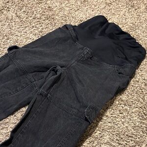 Black cargo Maternity jeans